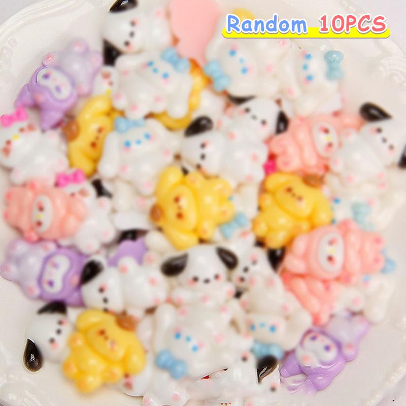 10Pcs Colorful Flower Flatback Resin Cabochons Flower Cabochon Beads For Diy Crafts Jewelry Making Decoration Accessories