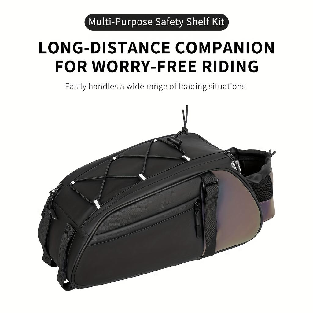 Waterproof and Wear-resistant Bicycle Rear Seat Bag, Ensuring Smooth Travels