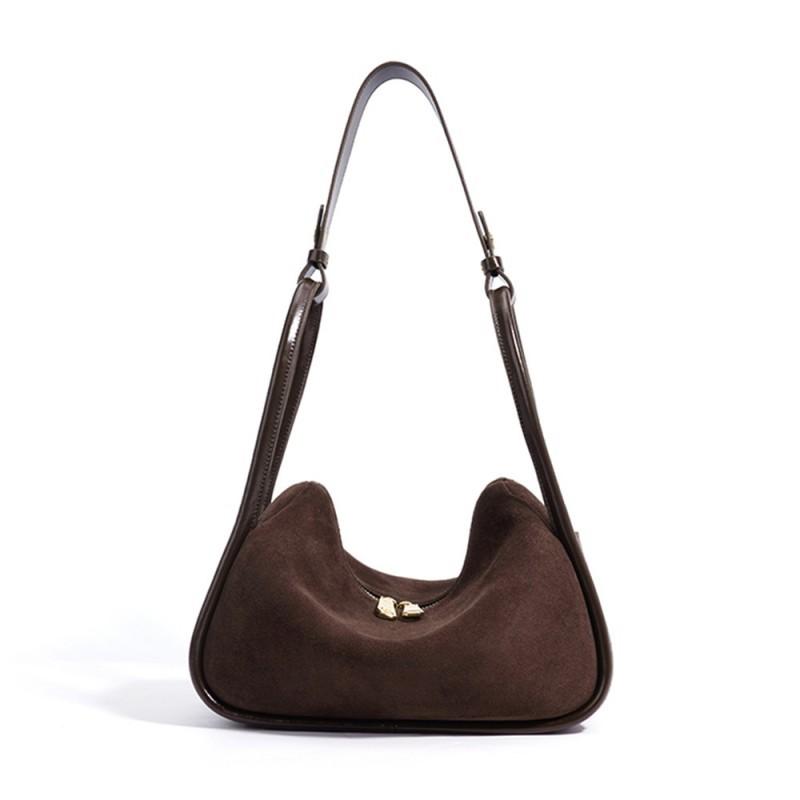

High-end Minimalist Versatile Pillow Bag Women s Leather Handbag Shoulder Crossbody 26x12x19cm кавовий