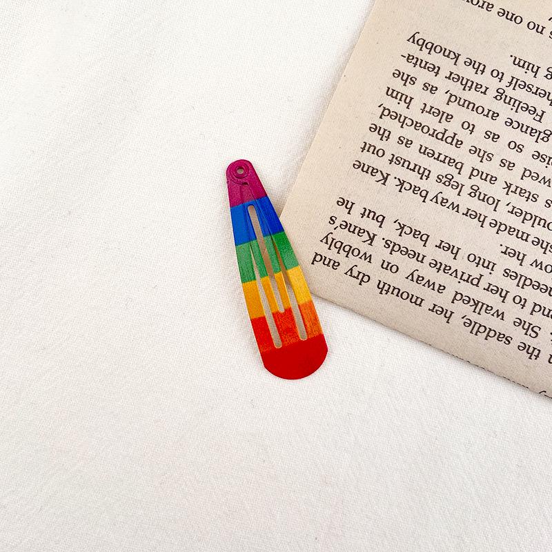 

Красочные детские заколки-капли для волос с мультяшным рисунком - набор из 10 мини-заколок BB Rainbow