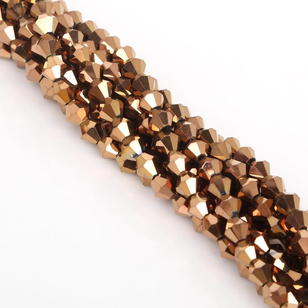 6mm DIY Colored Glass Crystal Pointed Beads for Jewelry and Phone Chain Accessories