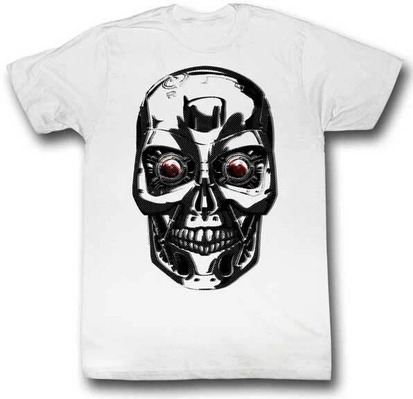 

The Terminator 80 s Movie Terminator Face With Big Eyes Men s T Shirt L