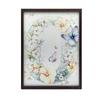 Poster Joyful "O" In a Flower Wreath Poster Joyful "O" In a Flower Wreath, 30X40 Cm, Dark Brown Wooden Frame, 230 Gsm Matte Paper