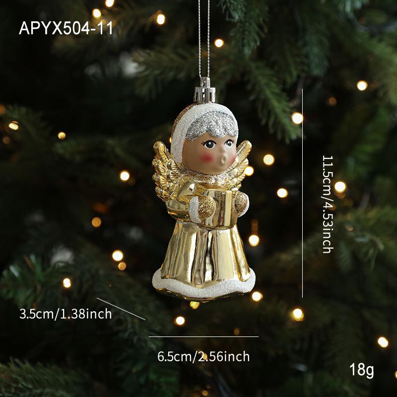 New Golden Sticky Pink Glossy Plastic INS Hanging Charm, Colorful Pink Cartoon Hanging, Christmas Tree Window Hanging Ornament