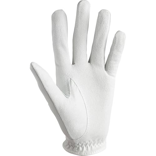 FootJoy Nanolock Lady Golf Gloves, Ambidextrous (for both hands), Women's, 18cm, White, FGNL4PRWT-18