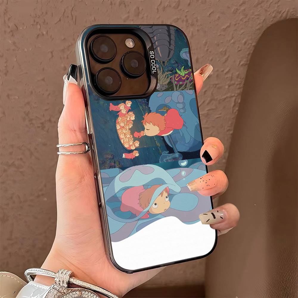 Japanese Cute P-Ponyo Movie On The Cliff For IPhone 17 16 15 14 13 12 11 Pro Max Plus Matte Color Back Phone Cover