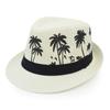 Golexury Summer Sun Straw Hats Men Coconut Tree Women Outdoor Breathable Tropical  Holiday Beach Jazz Top Fedora Hat Panama Cap