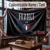 Custom Name Flannel Throw Blanket France National Football Team Pattern Warm Home Decoration