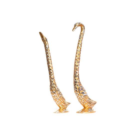 Cute Love Birds Decorative Metal Figurine Set of 2