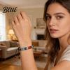 Natural Stone Bracelet Bead Retro Flat Adjustable Boho Flexible Size