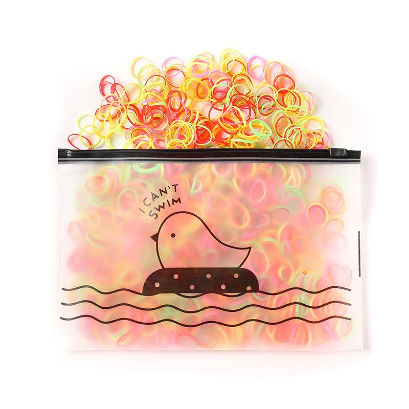 500/1000pcs Colourful Disposable Rubber Band Elastic Hair Bands for Girls Children Ponytail Holder Bands Kids Hair Accessories