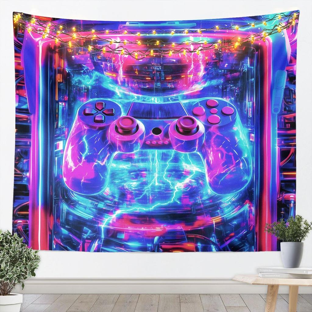 Modern Game Console Controller Wall Art for Living Room Bedroom Game Room Decor Wall Hanging Blanket Teen Boy Room Decor Home
