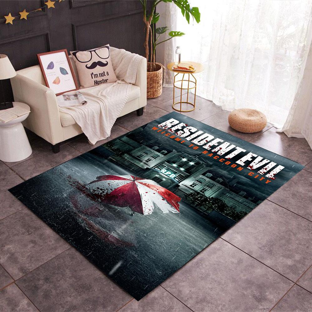Resident Evil: Regenschirm Horror Teppich Design für Studentenwohnheim Küche Spielzimmer Balkon Rutschfester Teppich Büros Dekorieren Geschenk für Festivals