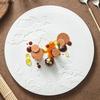 Felsstruktur Relief Keramik Flache Teller Runde Dessertteller Steakteller Servierteller Molekularküche Kreatives Geschirr