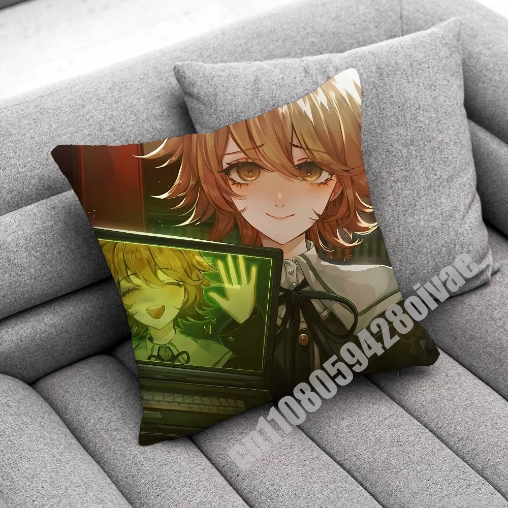 D-Danganronpa Chiaki Nanami Junko Enoshima Throw Pillow Case For Decoration 35X35Cm 45Cm Square Home Pillowcase Case