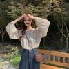 Korean Floral Chiffon Women's Loose Long Sleeve Sun Protection Shirt