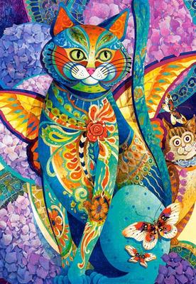 Puzzle 1500 Pieces C-151448-2 Feline Fiesta