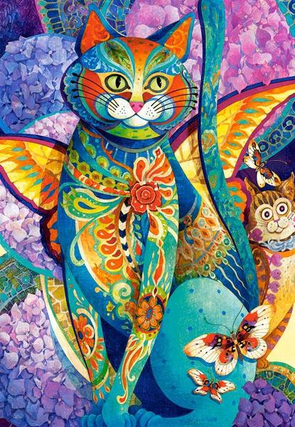 Puzzle 1500 Pieces C-151448-2 Feline Fiesta