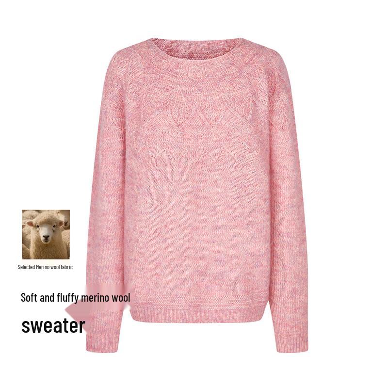 

FivePlus Women s Round Neck Knit Sweater One Size