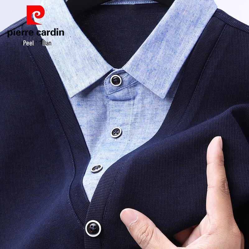 

Pierre Cardin Men s Faux Two-Piece Shirt Collar Pullover Sweater 2XL