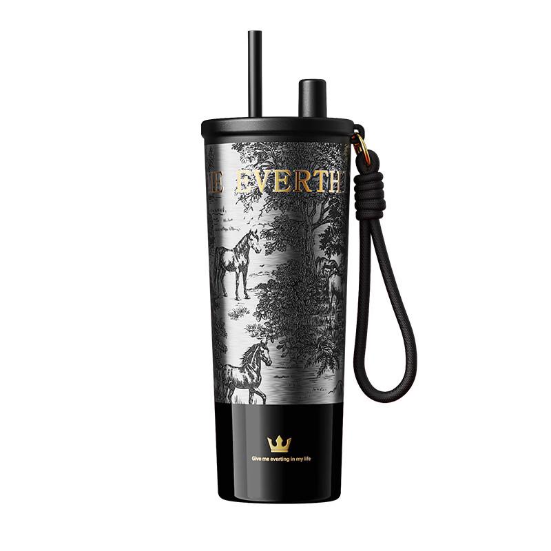 Shangqi Red Ceramic Insulated Coffee Mug