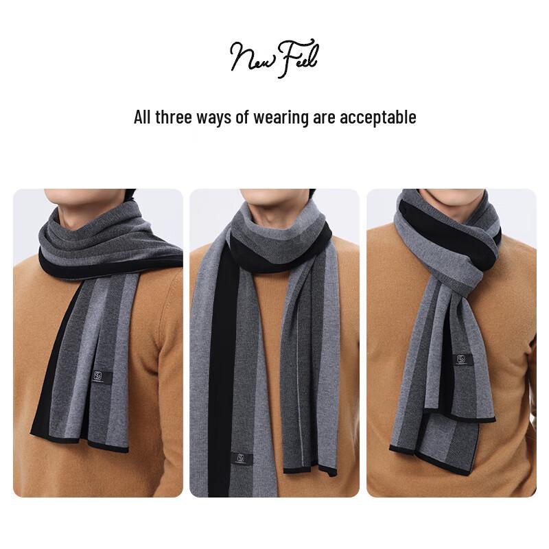LangSha Men's Wool Blend Scarf & Neck Warmer