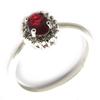 Silver Ring 'Sissi' Red