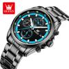 OLEVS TY713 Exklusive Herrenuhren Top Marke Edelstahl Klassisch Drei Kleine Zifferblätter Wasserdicht Original Herrenuhr
