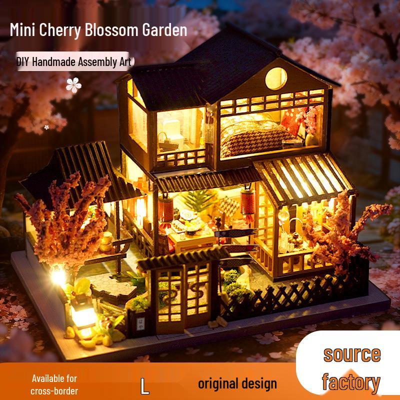 DIY European Villa Model: Handmade Wooden Miniature House - Perfect Birthday Gift for Men