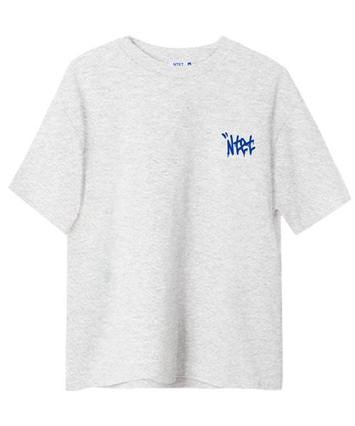 NTET Rainbow Jelly Bear Short Sleeve T-Shirt White Melange
