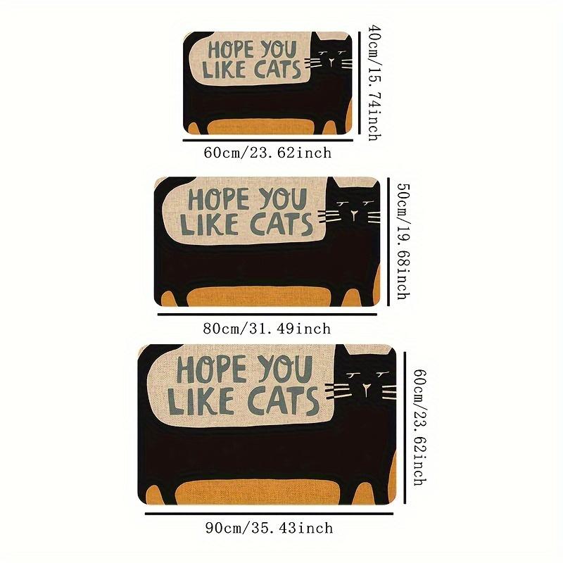 

Мультяшный ковер с черным котом, милый ковер, придверный коврик, мягкий приветственный коврик, ковер для гостиной, коврик для спальни, уличный ковер, домашний декор 60X90CM (2X2.95FT