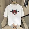 Spring Summer Printed Pure Cotton Men's Short-Sleeved T-Shirt Fashion Trend Style Home Use Round Collar
