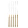 Latch Hook Needle With Wooden Handle Hair Extension Crochet Tool For Beads Feather Hair Rings DIY Hair‑Making Supplies