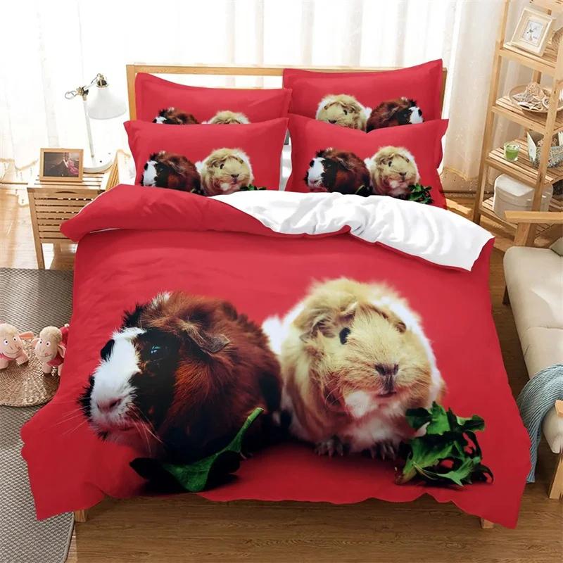 Hamster Bettbezug Haustier Meerschweinchen für Frauen Kinder Jungen Mädchen Lieblich Mini Tiere Bettdeckenbezug für Schlafzimmer Dekorationen