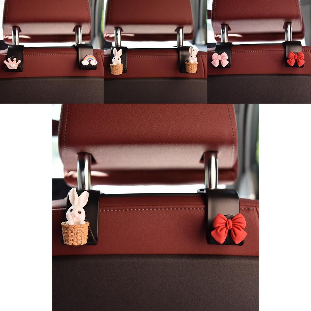 Plastic Cartoon Rabbit Car Seat Back Hook For Carrying Items