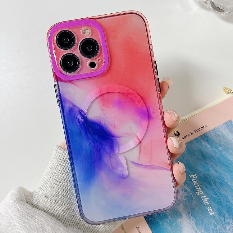 For iPhone 14 Pro Max Marble Dual-side Laminating Magsafe Phone Case