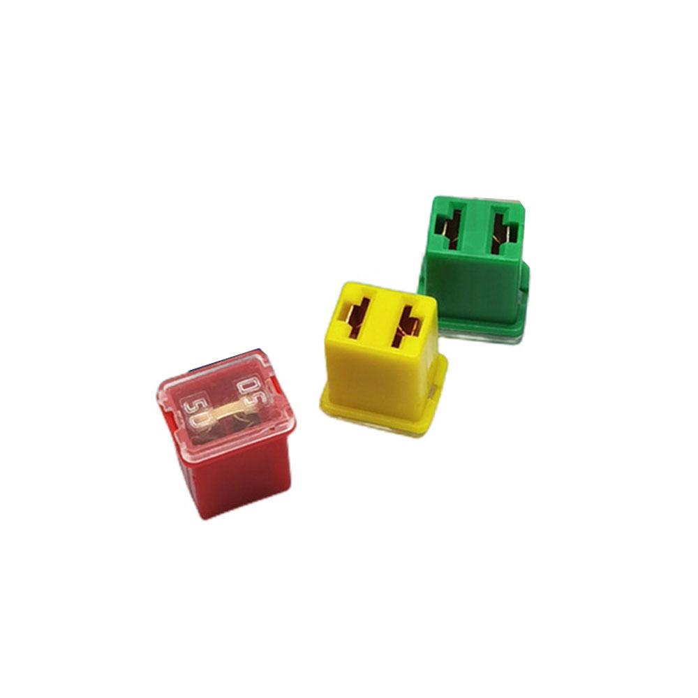 Universal Waterproof Mini Square Fuse 32V 20A 25A 30A 40A 50A 60A Automotive Car Fuse with Plastic Box Socket Car Accessories