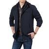 Autumn and winter outdoor casual jacket middle-aged jacket large size medium and long velvet thickened breathable men's jacket