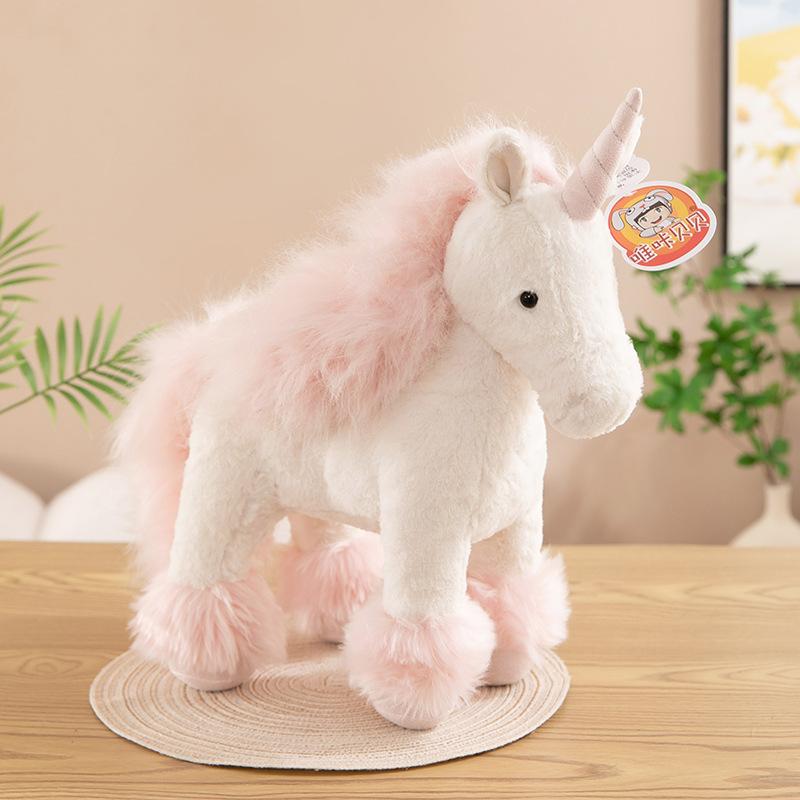 New unicorn simulation pony pedaling plush doll cotton cloth doll