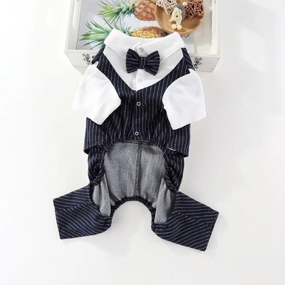 Formeller Hund-Anzug Smoking für kleine bis mittelgroße Hunde Prinz Cosplay Kostüm Gentleman Welpen Kleidung für Hochzeitsfeier