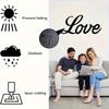 2D Large Love Script Metal Wall Art, Black White Horizontal Iron Word Sculpture, Indoor Outdoor Calligraphy Decor for Wedding Valentine Gift