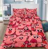 Boys Girls Kirby 3D Duvet Cover Pillowcases Single Double Queen Bedding Set Gift