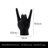 Creative Resin Music Note And Rock Hand Gesture Sculpture Figurine Unique Tabletop Ornament