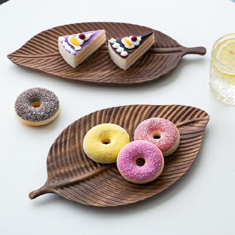 Classic Wood Plate for Dishes Snack Dessert Serving Tray Charcuterie Boards