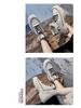 Women's White High-Top Casual Sneakers - 2024 Korean Style, Thick-Soled Martin Short Boots for Autumn/Winter