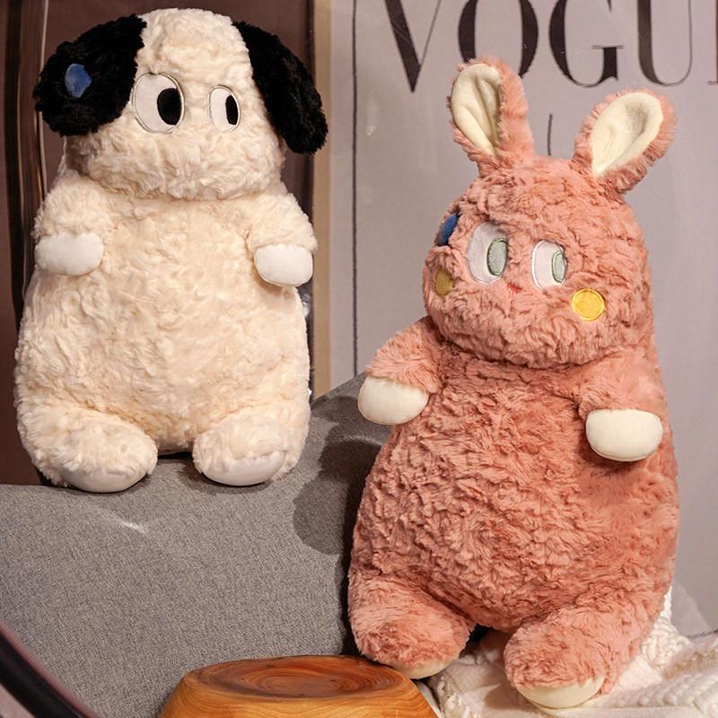 Cute Dog Sweating Doll Big Eyes Cat Plush Toy For Kids Birthday Gift Decor And