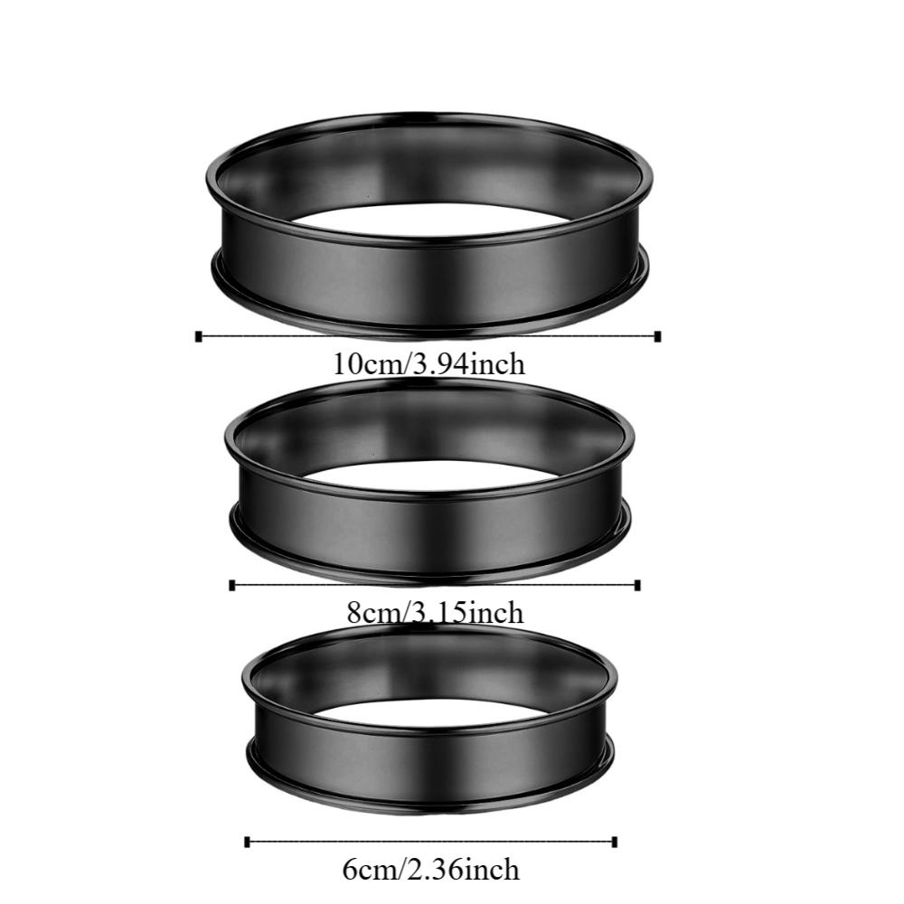 8 Piece Non-Stick Muffin Rings Heat-Resistant Baking Circle Mold Household Mousse Cake Mold  Dessert
