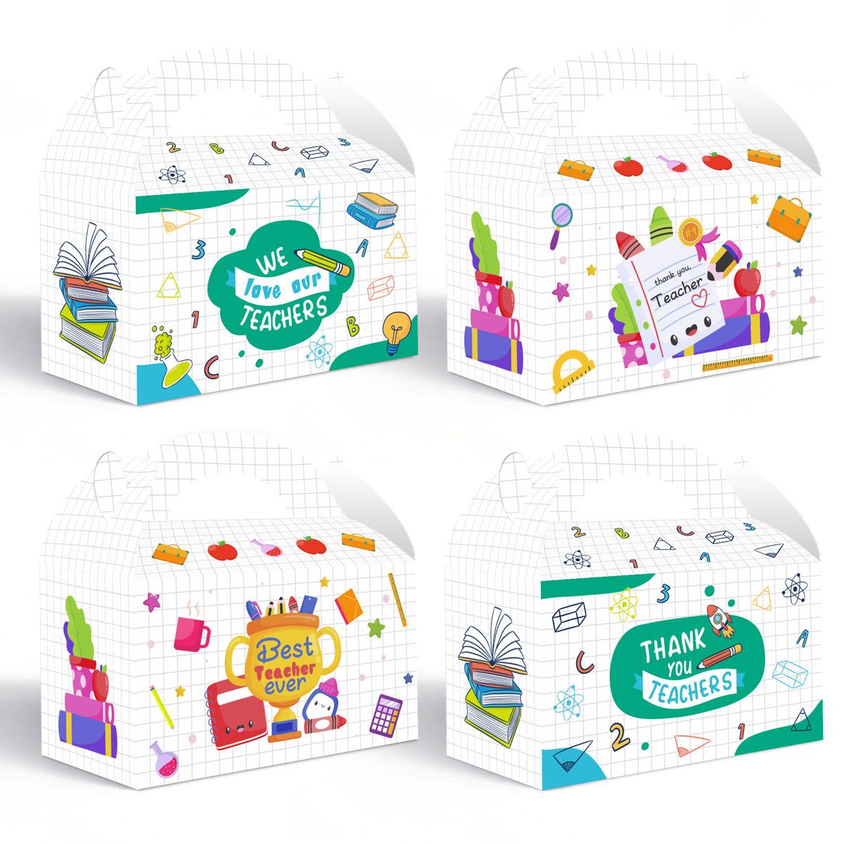 

Teachers Thank Week Party Decoration Teachers Day Gift Carton, Students Thank Teachers Portable Box Carton