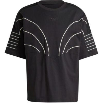 Originale Gestreifte Lockere Lässige Bequeme Kurzarm T-Shirt Herren Tops Schwarz IX6727