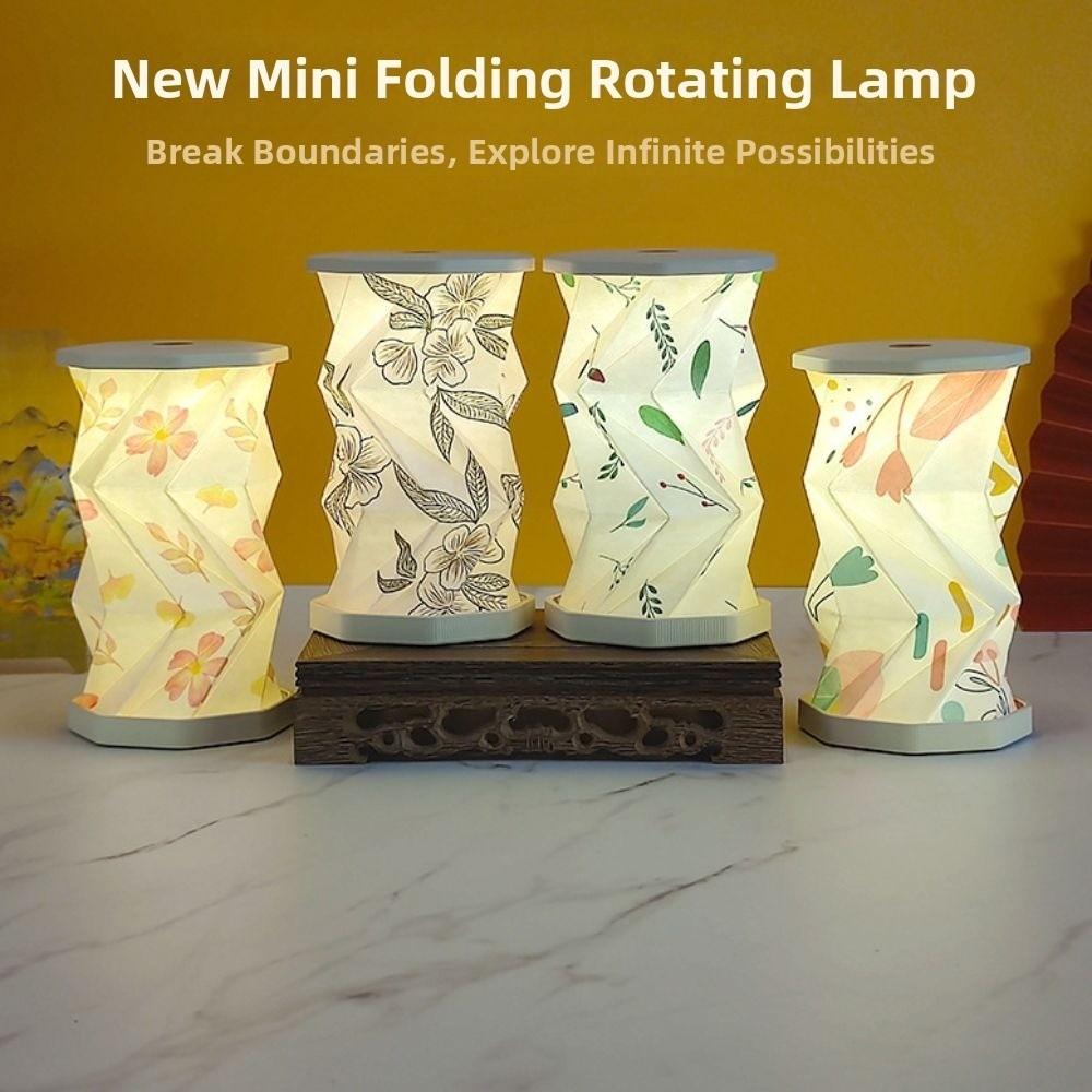 Portable Folding Table Lamp Rechargeable Night Light Foldable Paper Lamp  Bedroom Living Room